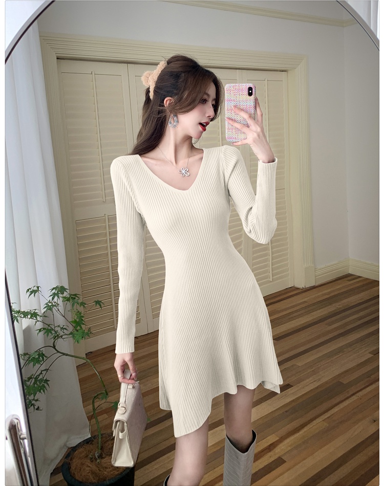 Autumn and winter sweater dress for women