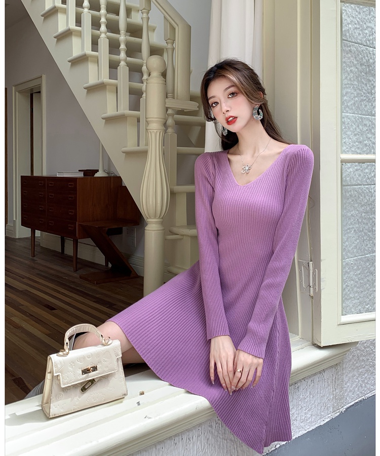 Autumn and winter sweater dress for women