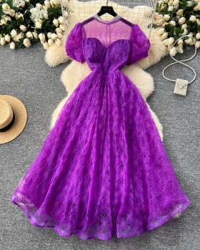 Retro formal dress court style long dress for women