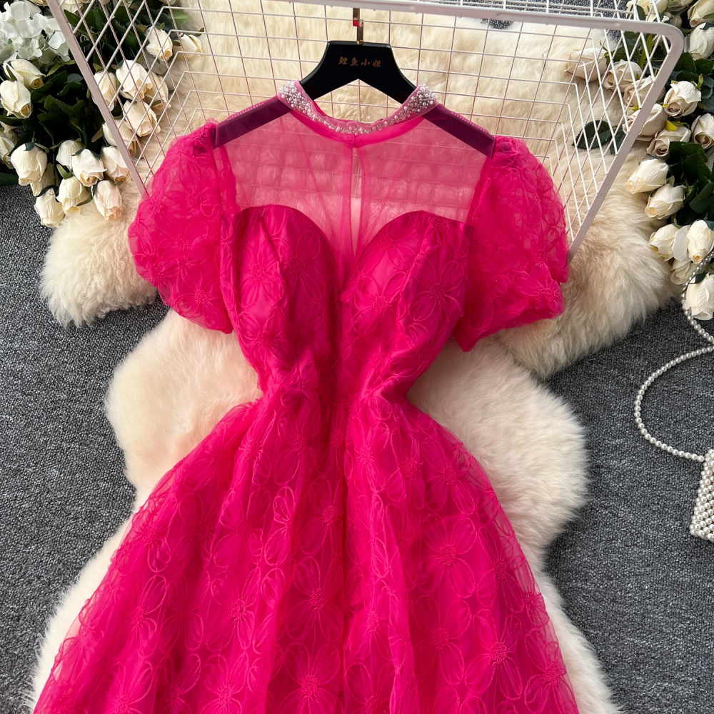 Retro formal dress court style long dress for women