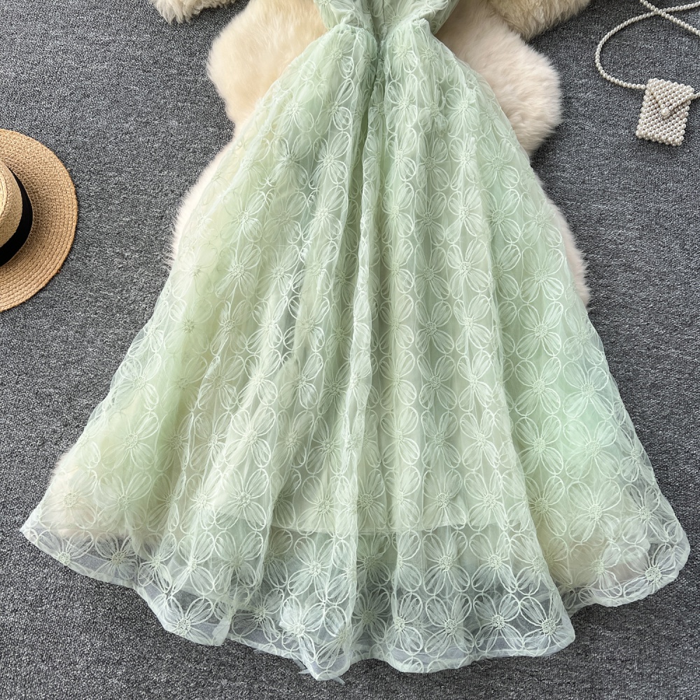 Retro formal dress court style long dress for women