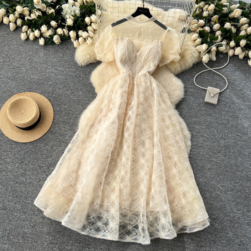 Retro formal dress court style long dress for women