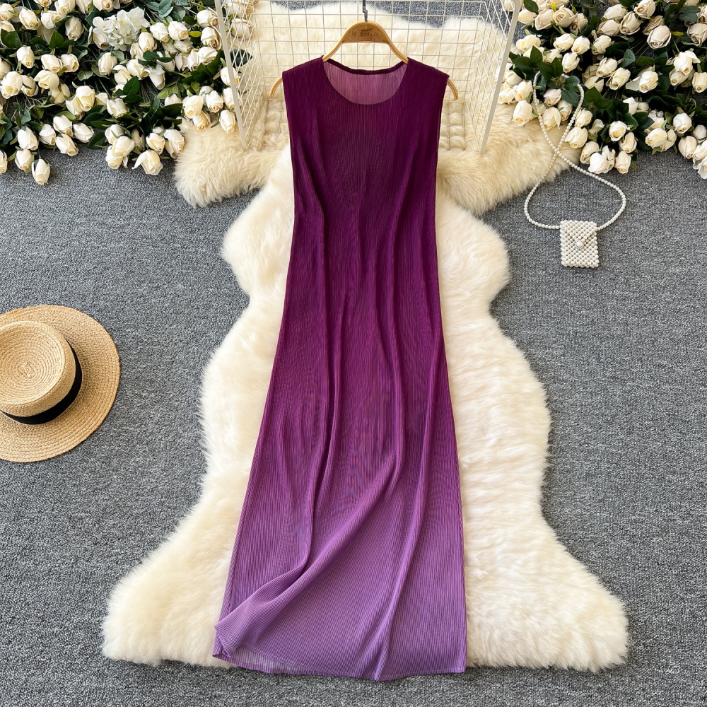 Pinched waist European style coat long shawl 2pcs set for women