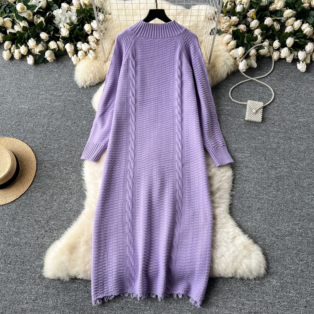 Twist loose long dress slim dress for women