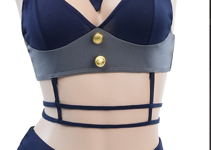 Open crotch uniform sexy Sexy underwear a set