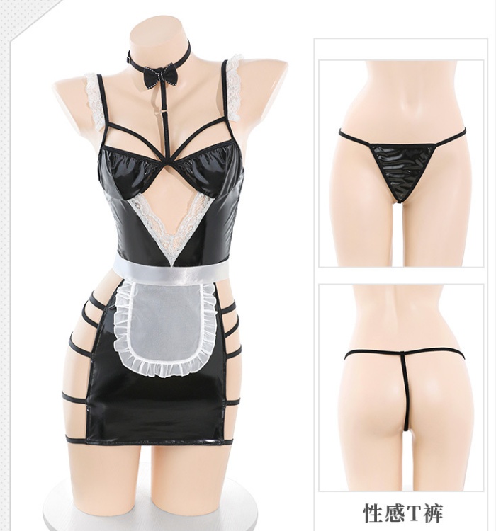 Sexy enticement Sexy underwear maid hip uniform a set