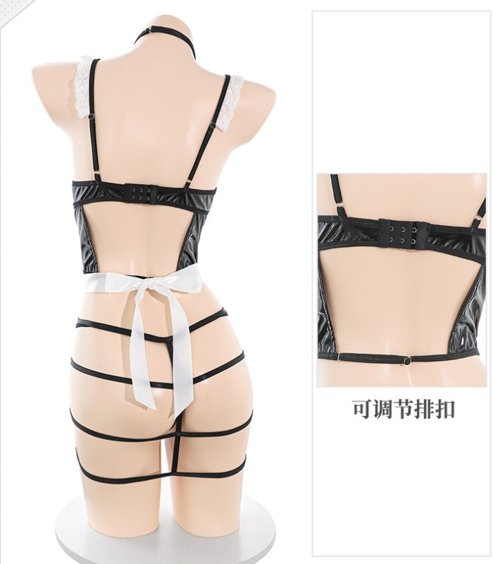 Sexy enticement Sexy underwear maid hip uniform a set