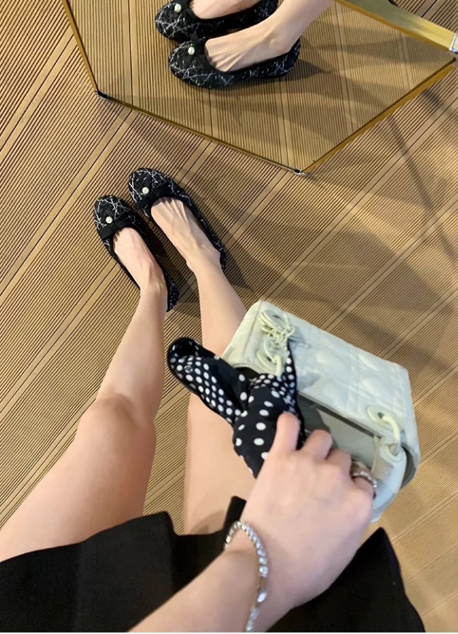 Round Casual flattie flat chanelstyle shoes for women