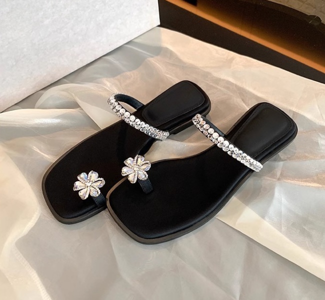 Silver wears outside temperament slippers for women