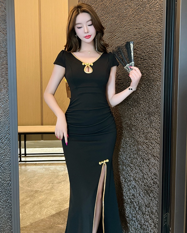 Overalls sexy dress low-cut slim cheongsam