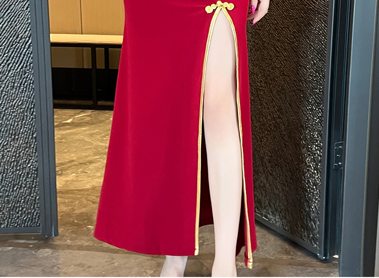 Overalls sexy dress low-cut slim cheongsam