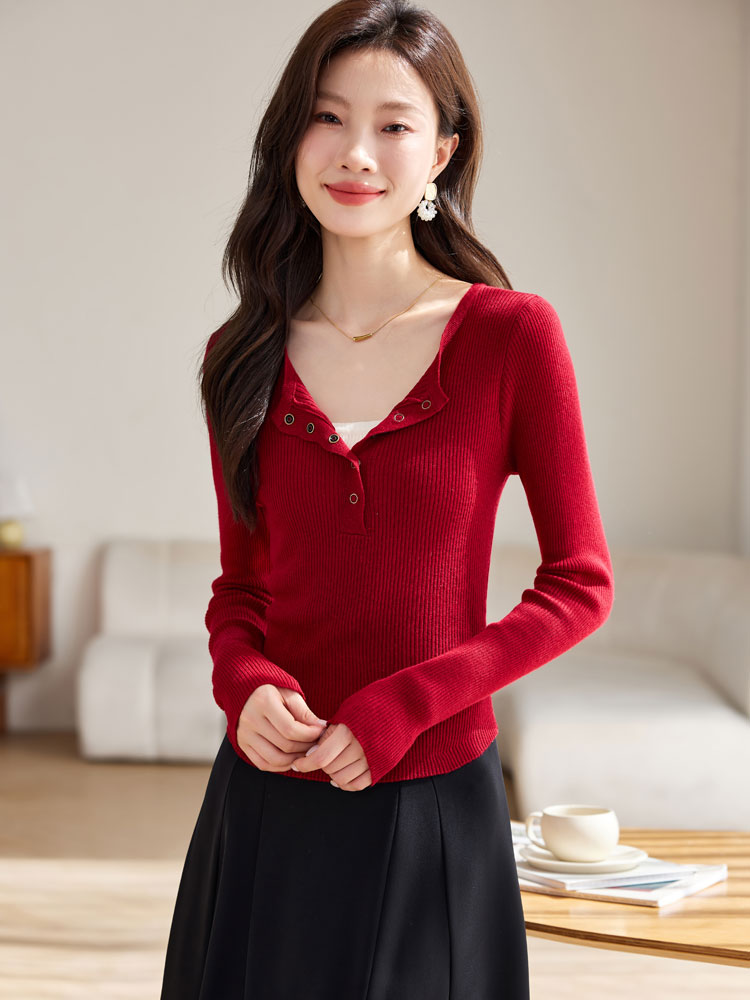 Long sleeve T-shirt autumn bottoming shirt for women