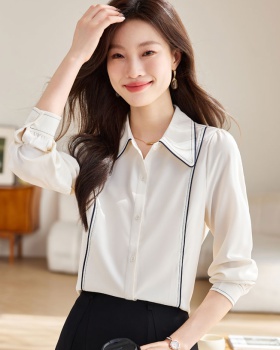 Autumn long sleeve chiffon slim all-match shirt for women