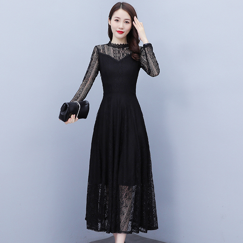 Long sleeve dress lady long dress for women