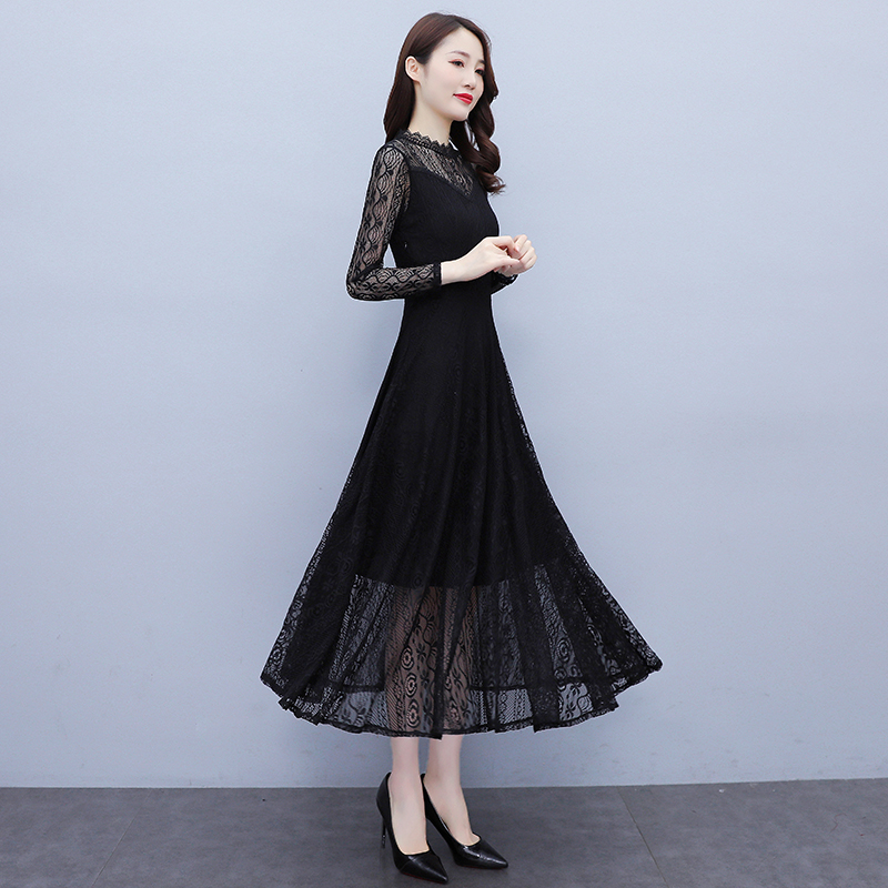 Long sleeve dress lady long dress for women