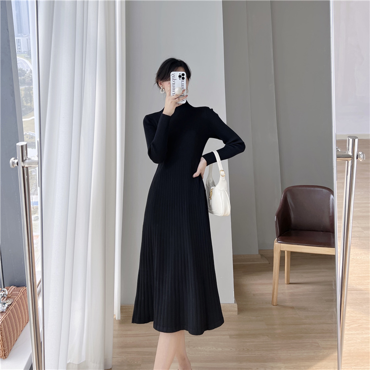 Korean style sweater dress temperament dress for women