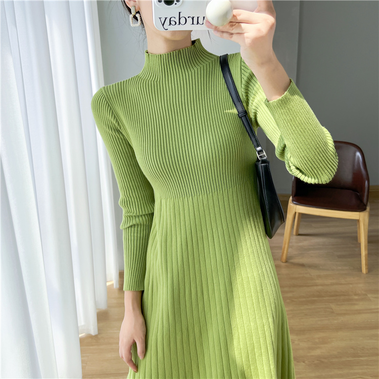 Korean style sweater dress temperament dress for women