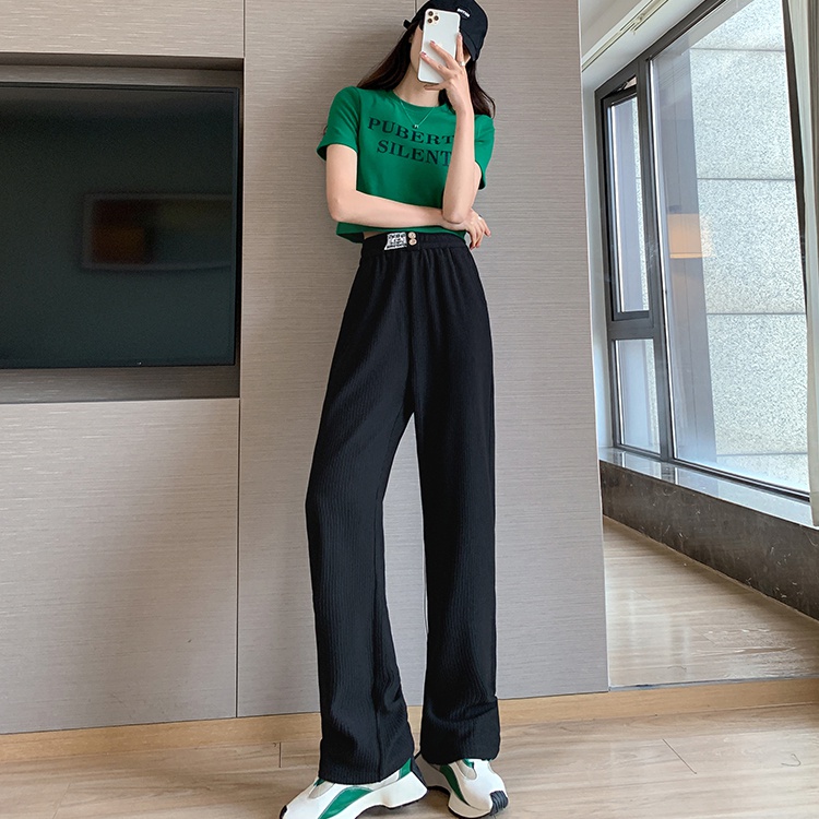 Casual Korean style long pants drape stretch pants