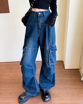 Street retro jeans straight American style work clothing