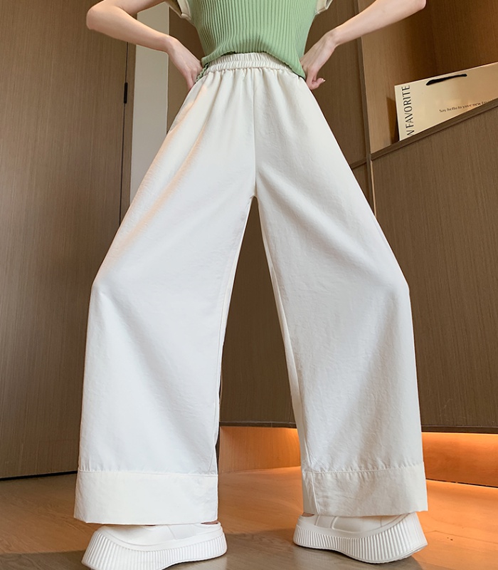 Loose wide leg pants crimping pants for women