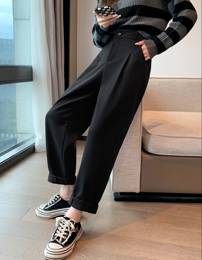 Cone pocket business suit harem long pants for women