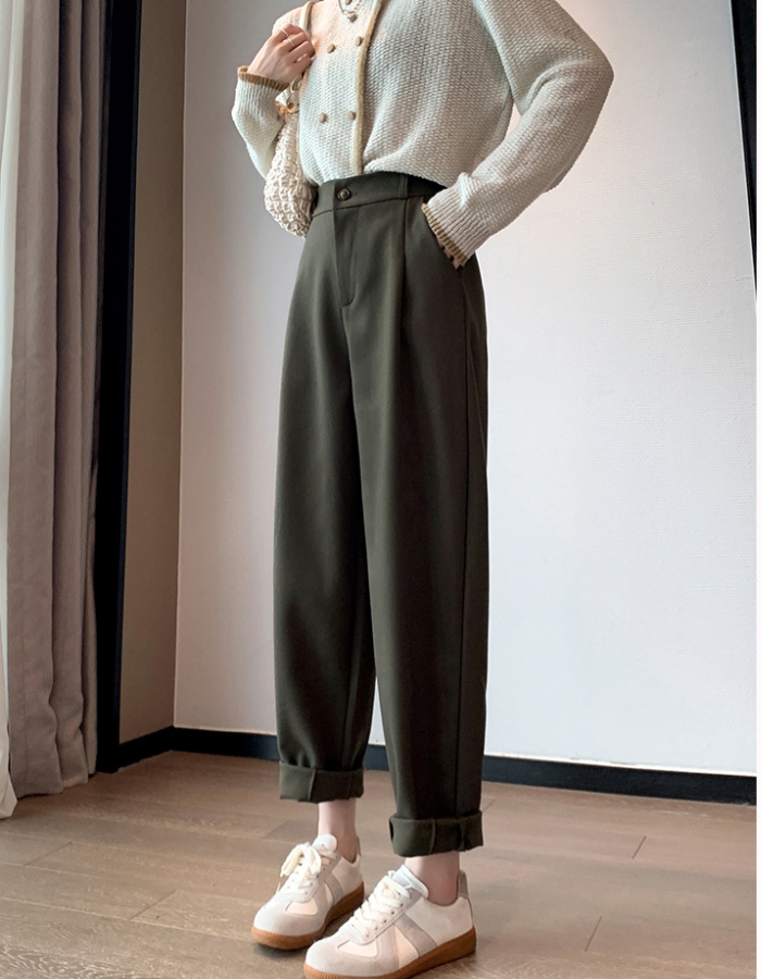 Cone pocket business suit harem long pants for women