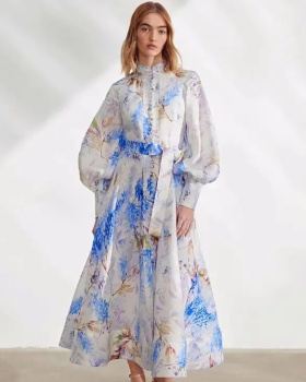 Court style lantern sleeve France style frenum dress