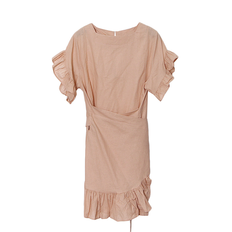 Autumn European style T-back Casual dress for women