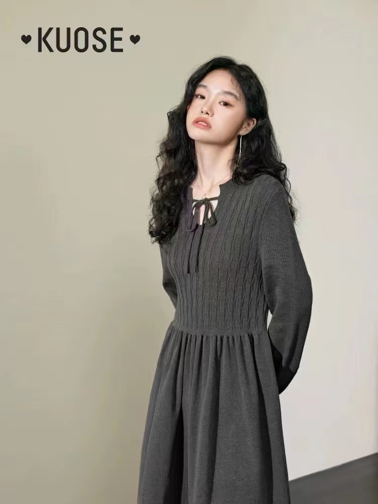 Bottoming France style sweater dress autumn and winter dress