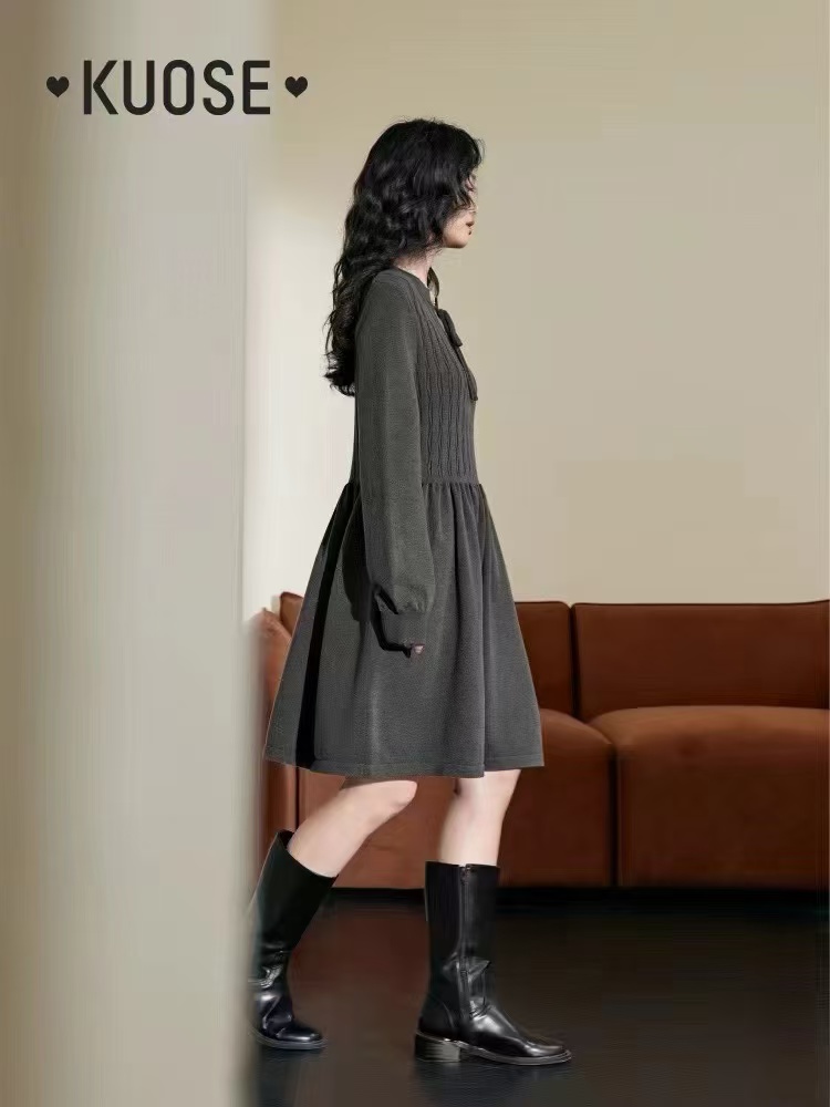 Bottoming France style sweater dress autumn and winter dress