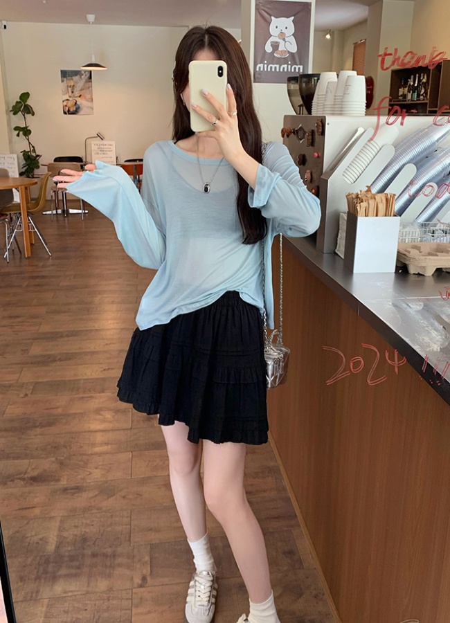 Air conditioning smock bottoming T-shirt for women