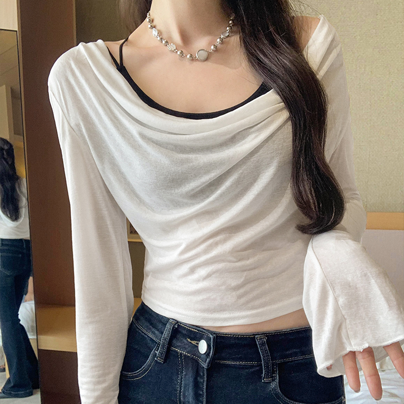 Spring and summer T-shirt chiffon smock for women