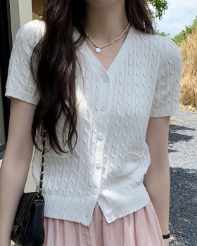 Commuting twist cardigan summer tops for women