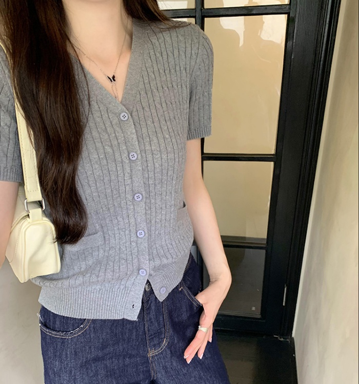 Commuting twist cardigan summer tops for women