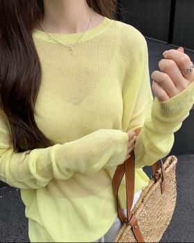 Sunscreen commuting lazy sweater loose autumn tops