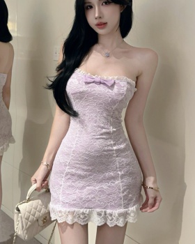 Purple enticement lace sexy dress for women