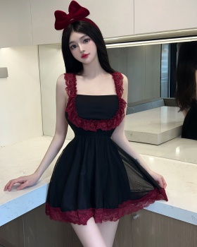 Sling big skirt fashion spicegirl gauze dress for women