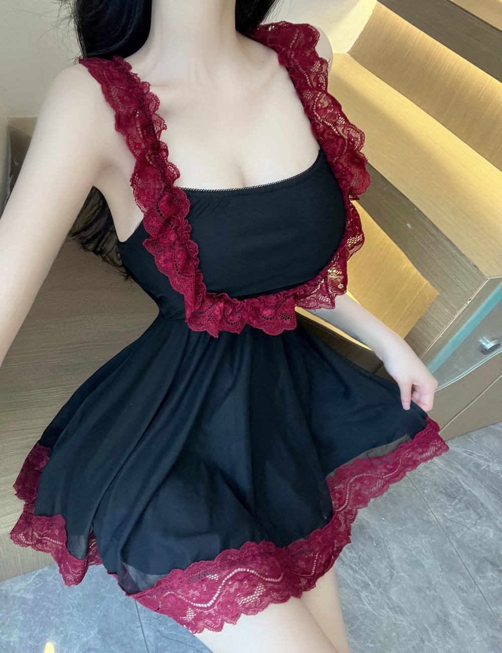 Sling big skirt fashion spicegirl gauze dress for women