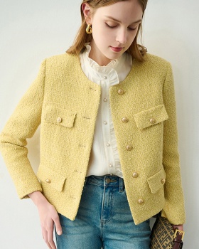 Woolen fashion tops small fellow jacket for women