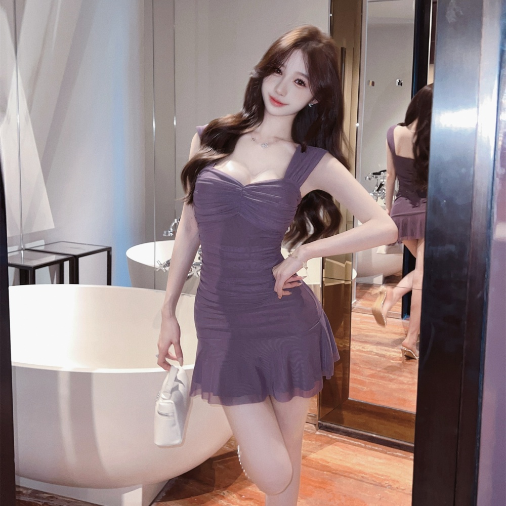 Package hip dress sexy sleeveless dress