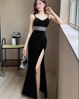 Sexy autumn dress long nightclub evening dress