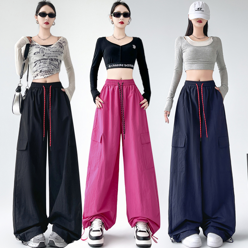 Straight casual pants American style sweatpants for women