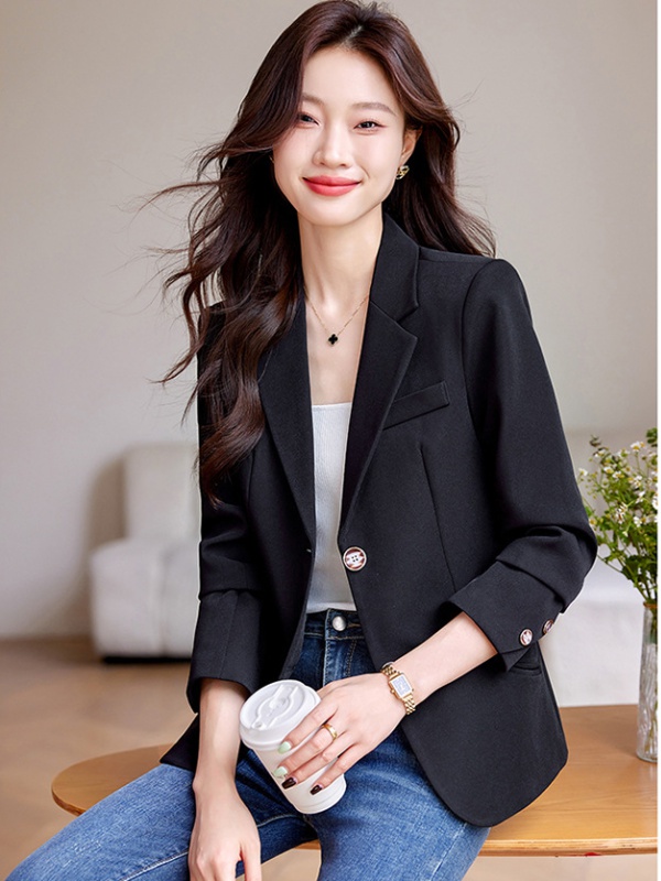 Small fellow business suit drape coat for women