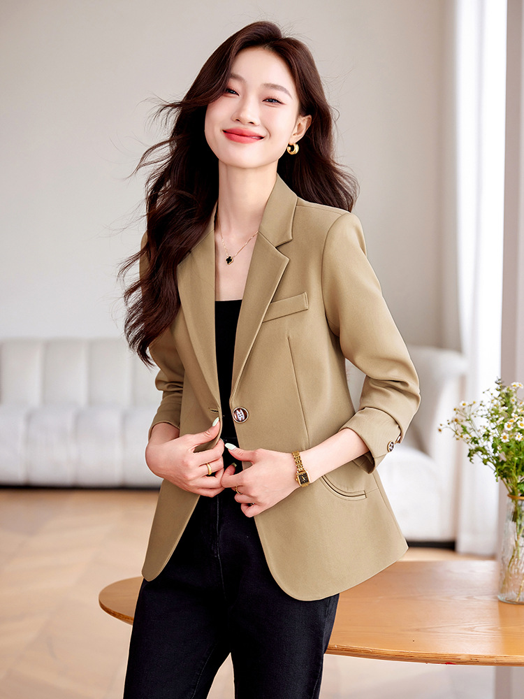 Small fellow business suit drape coat for women