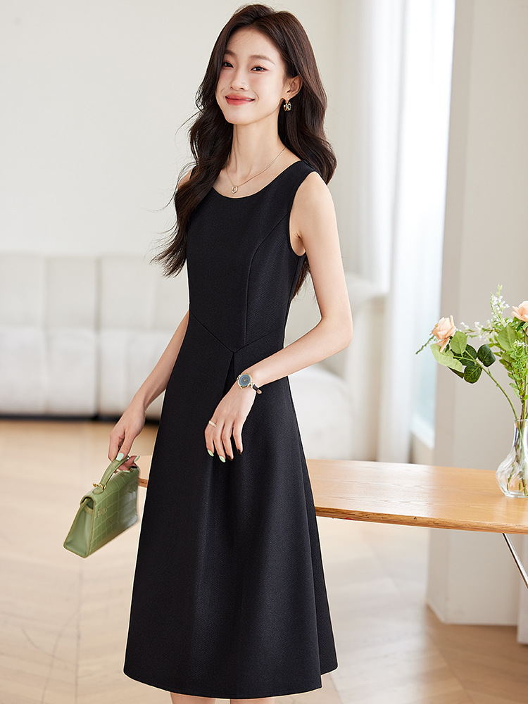 Green profession dress sleeveless long dress for women