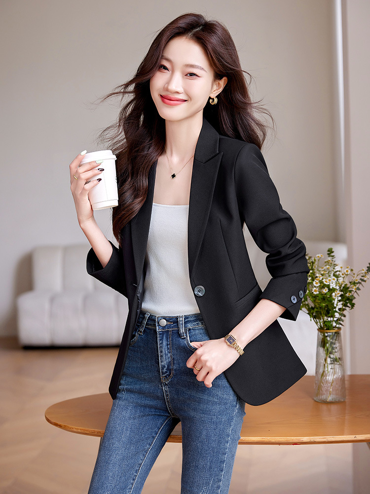 Spring commuting business suit all-match white tops