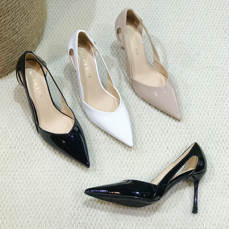 Niche pointed high-heeled shoes France style shoes