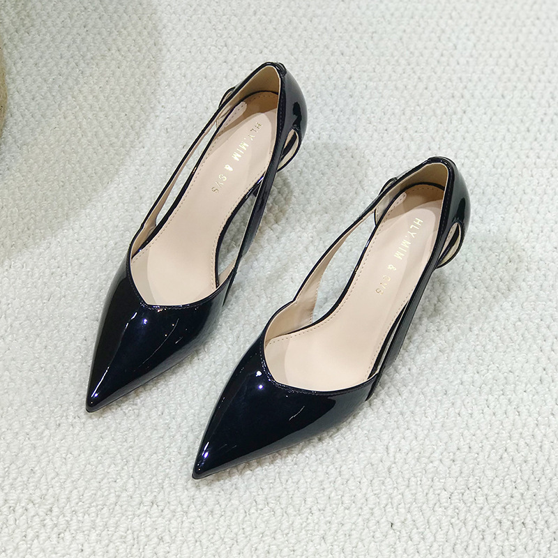 Niche pointed high-heeled shoes France style shoes