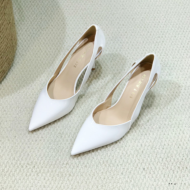 Niche pointed high-heeled shoes France style shoes