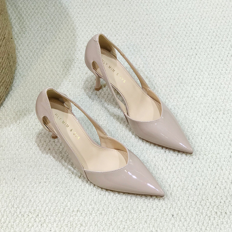 Niche pointed high-heeled shoes France style shoes